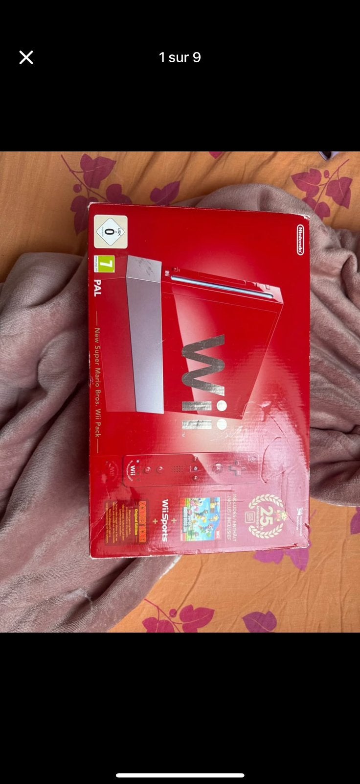 Wii rouge édit 25 eme annif avec 1 jeux et adaptateur hdmi, Consoles de jeu & Jeux vidéo, Enlèvement, Comme neuf