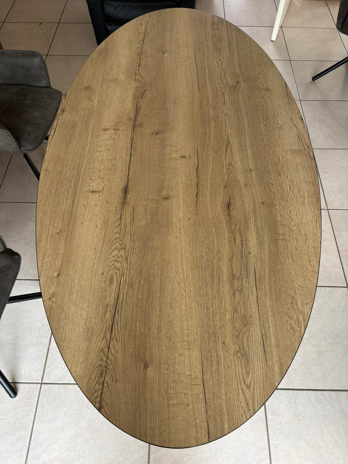 Tafel Ovaal - warm eik, Ophalen, 100 tot 150 cm, 150 tot 200 cm, Zo goed als nieuw