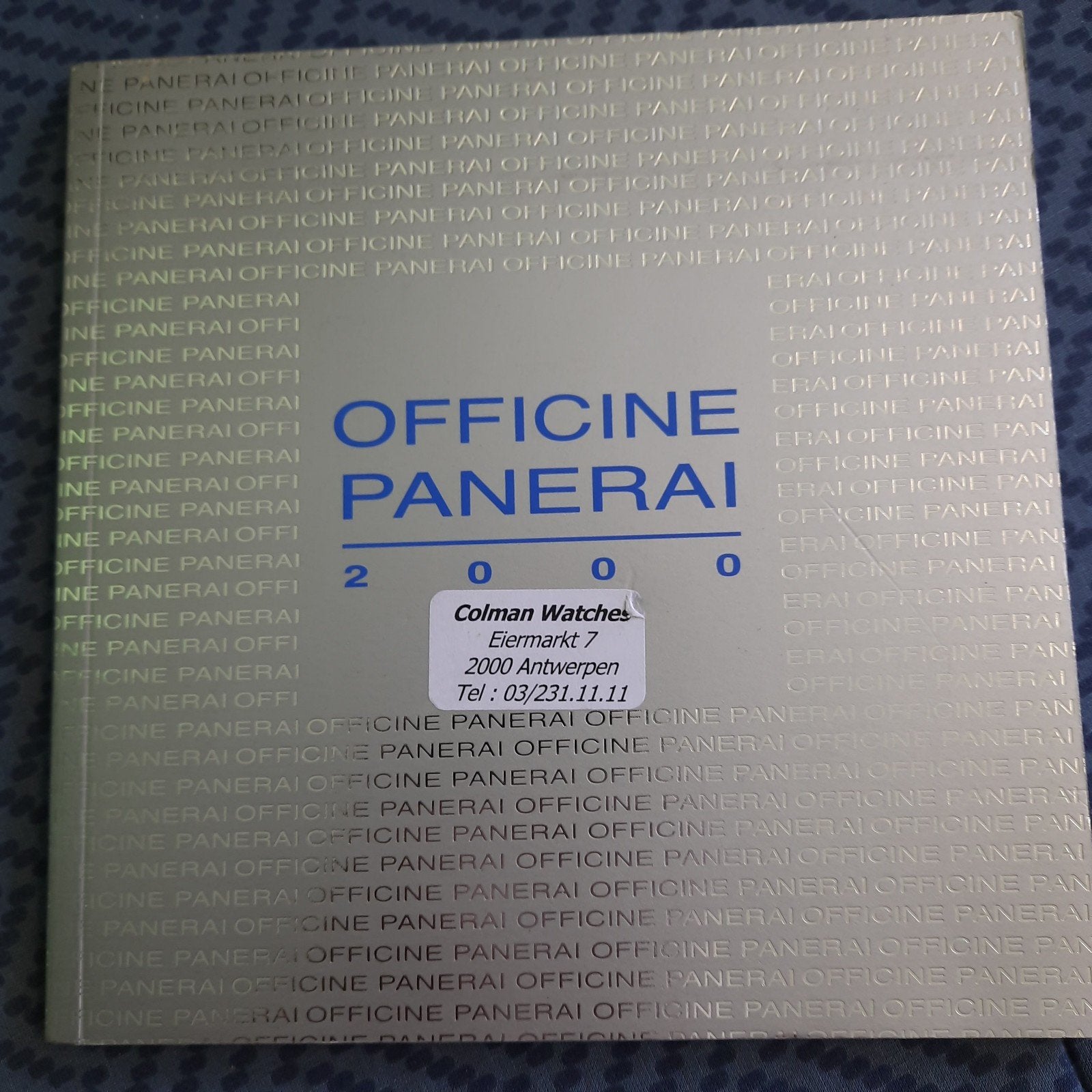 OFFICINE PANERAI *VINTAGE CATALOGUS 2000* ALS NIEUW *, Boeken, Catalogussen en Folders, Ophalen, Zo goed als nieuw, OFFICINE PANERAI