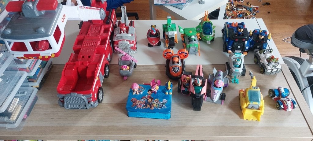 Gros lot Pat’ Patrouille avec tour,véhicules ,camion pompier, Enlèvement, Utilisé