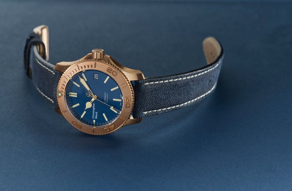 Christopher Ward - Trident 600 Bronze 38mm, Handtassen en Accessoires, Horloges | Heren, Overige merken, Overige materialen, Polshorloge