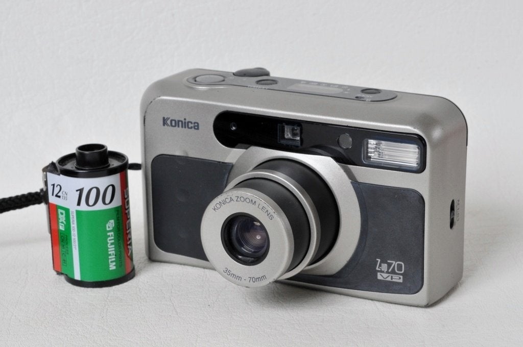 Konica Z-UP 70 Super.   Argentique, Enlèvement ou Envoi, Comme neuf, Compact, Konica