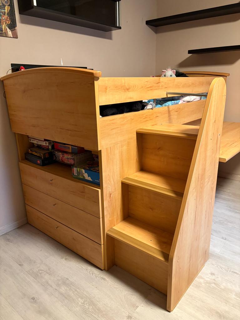 Lit avec bureau enfant, Enlèvement, Comme neuf