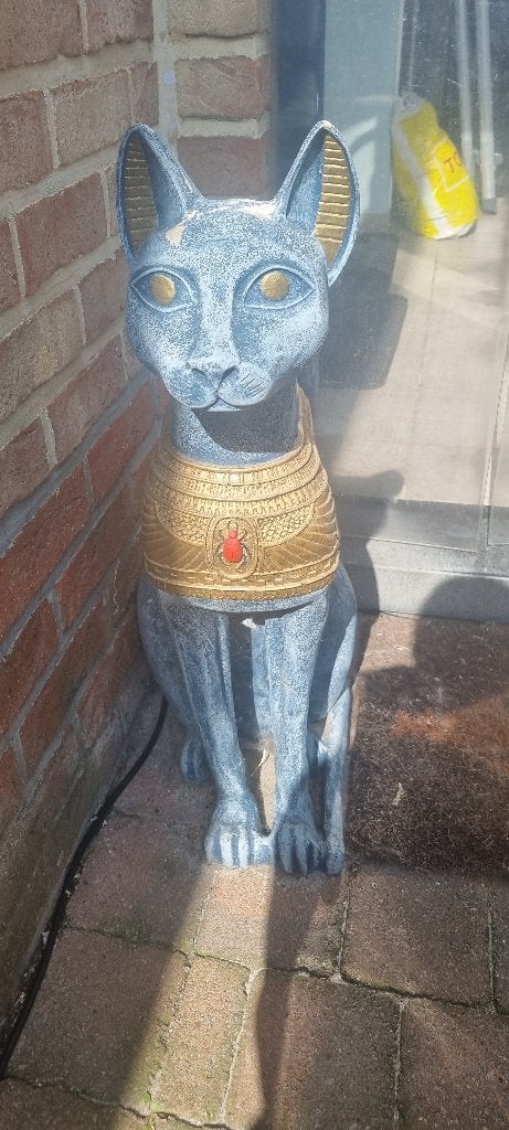 75cm groot Egyptisch kattenbeeld van de godin Bastet, Ophalen, Zo goed als nieuw
