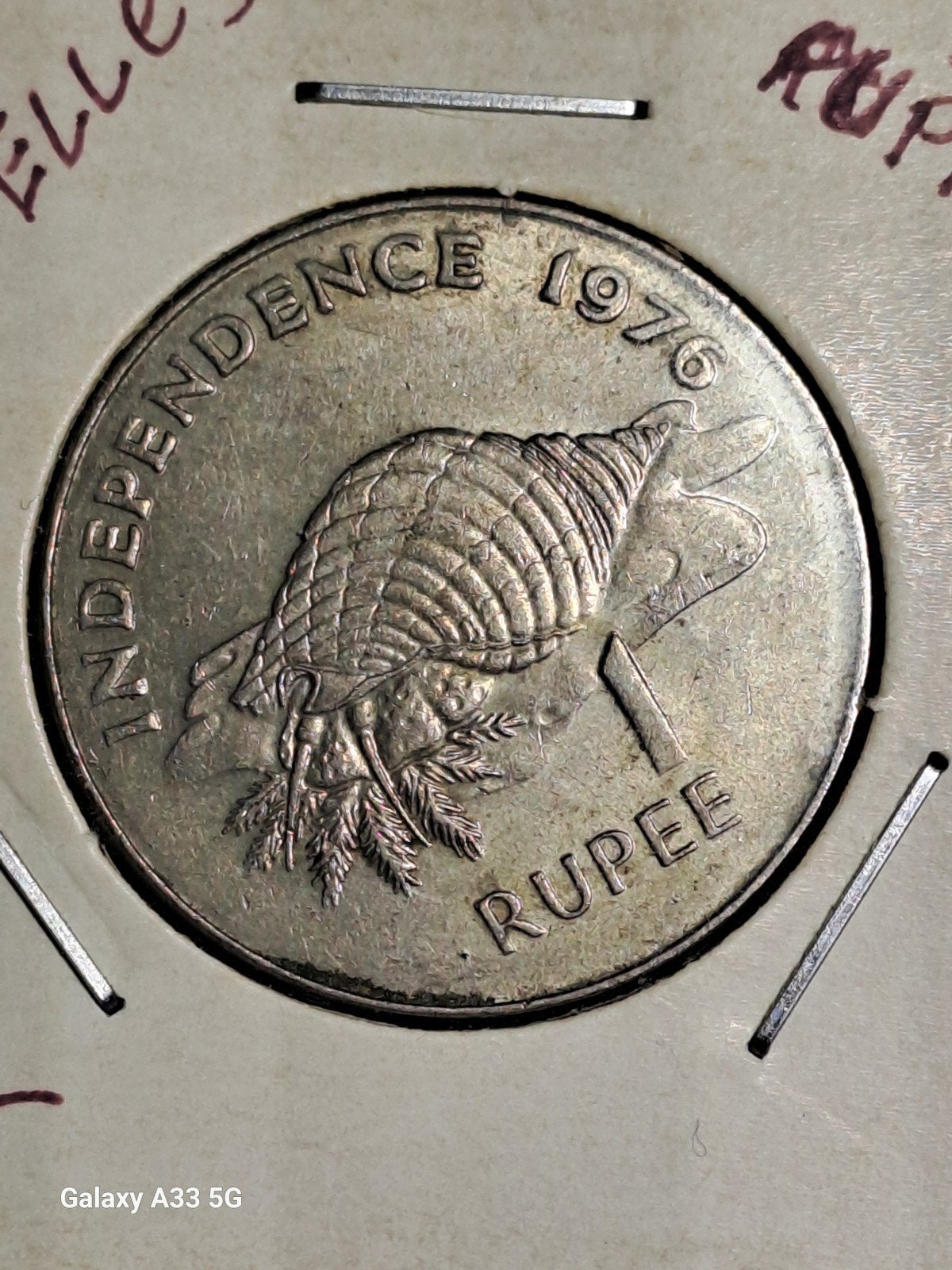 Seychelles-1 roupie 1976 -indépendance des Seychelles, Postzegels en Munten, Ophalen of Verzenden, Setje