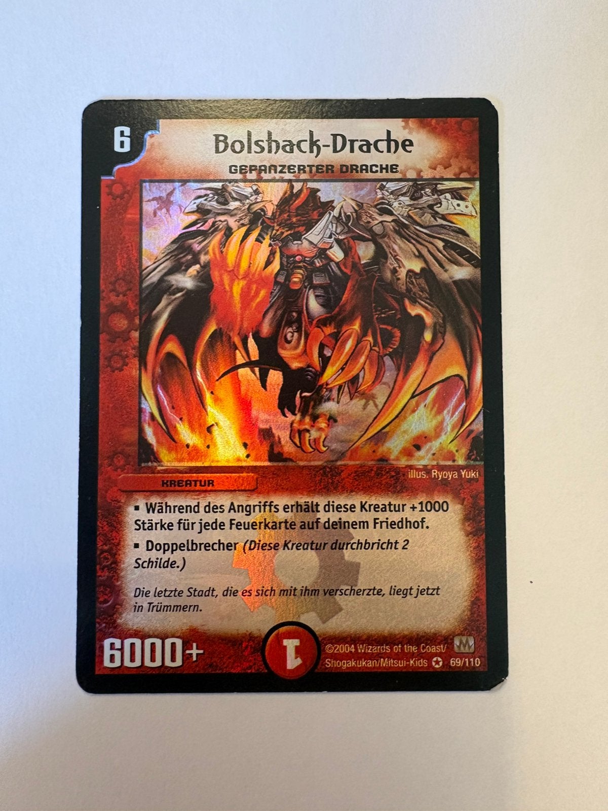 Duel Masters Bolshack Dragon (Bolshack-Drache) 69/110 Duits, Ophalen of Verzenden, Zo goed als nieuw, Losse kaart