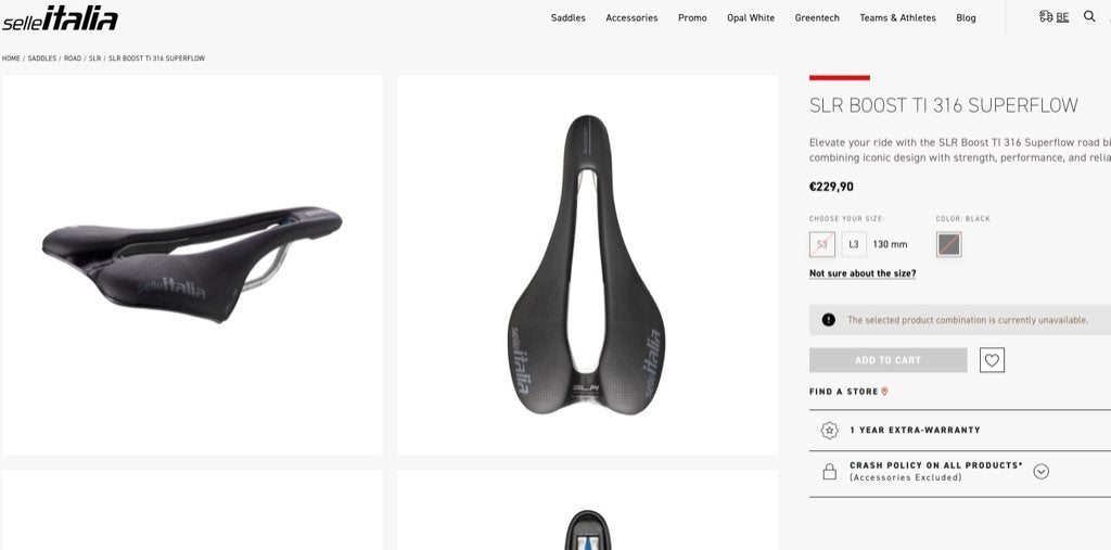 Selle Italia SLR Boost Superflow 130, Neuf, Racefiets, Selle, Carbone