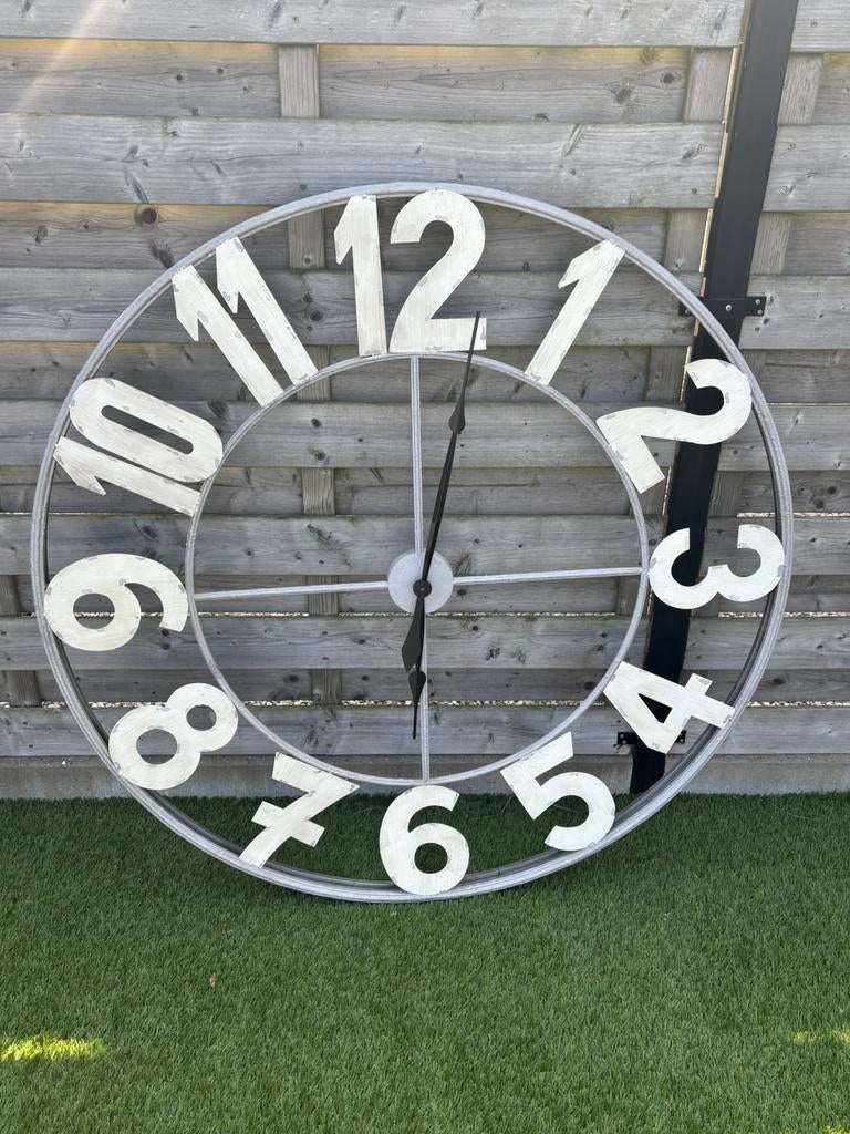 Decoratie wandklok, Huis en Inrichting, Woonaccessoires | Klokken, Ophalen, Zo goed als nieuw, Wandklok