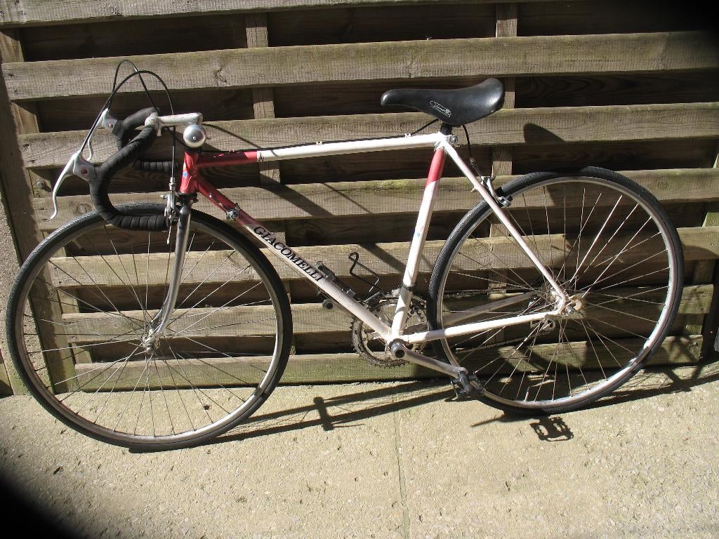 retro stalen koersfiets Giacomelli  12vers maat 51 cc, Fietsen en Brommers, 28 inch, Gebruikt, 10 tot 15 versnellingen, Velgrem