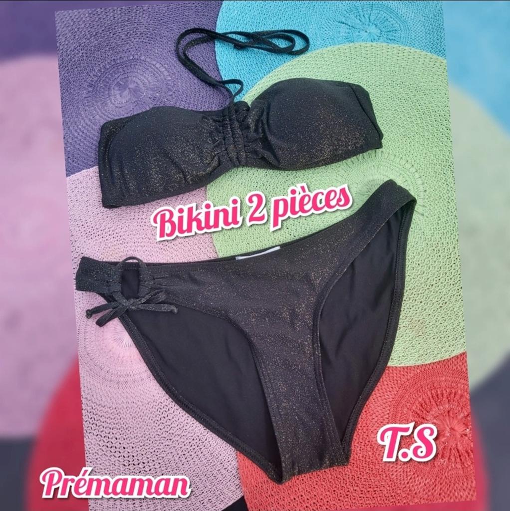 Bikini  2 pièces-noir pailleté doré-Premam-T.S, Kleding | Dames, Badmode en Zwemkleding, Zwart, Ophalen of Verzenden, Bikini, Gedragen