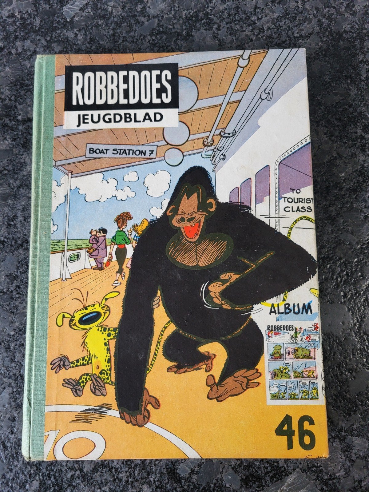 Robbedoes 46 Compleet!! 1953, Eén stripboek, Ophalen of Verzenden, Gelezen