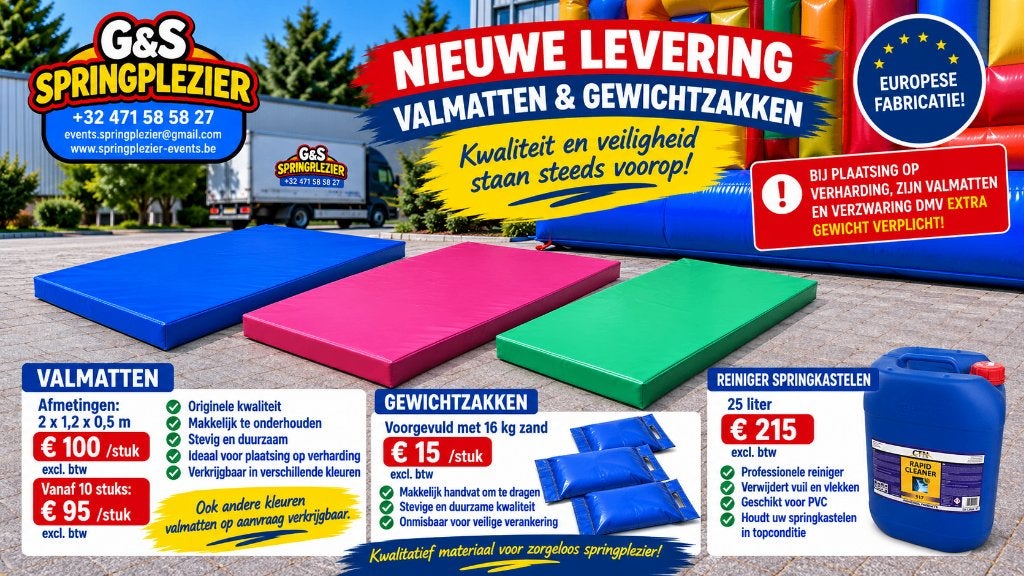 Professionele toebehoren springkasteel, Ophalen