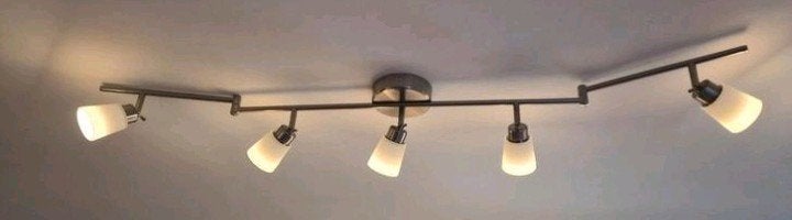 Plafondspot met 5 spots als nieuw.
De 5 spots kunnen individ, Huis en Inrichting, Ophalen, Wit, Glas, Plafondspot