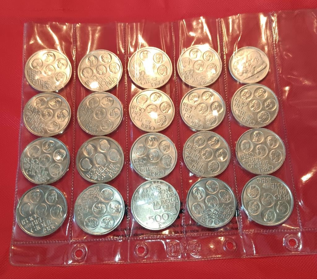 Zilveren munt .510% 1000. 1830/1980. prijs 20€ per stuk, Ophalen, Zilver