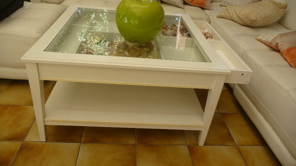witte salon tafel, Huis en Inrichting, Tafels | Salontafels, Ophalen, Modern