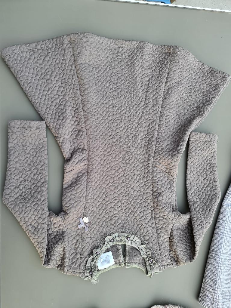 Taupe jurk, Le Chic, 116, Kinderen en Baby's, Ophalen, Zo goed als nieuw