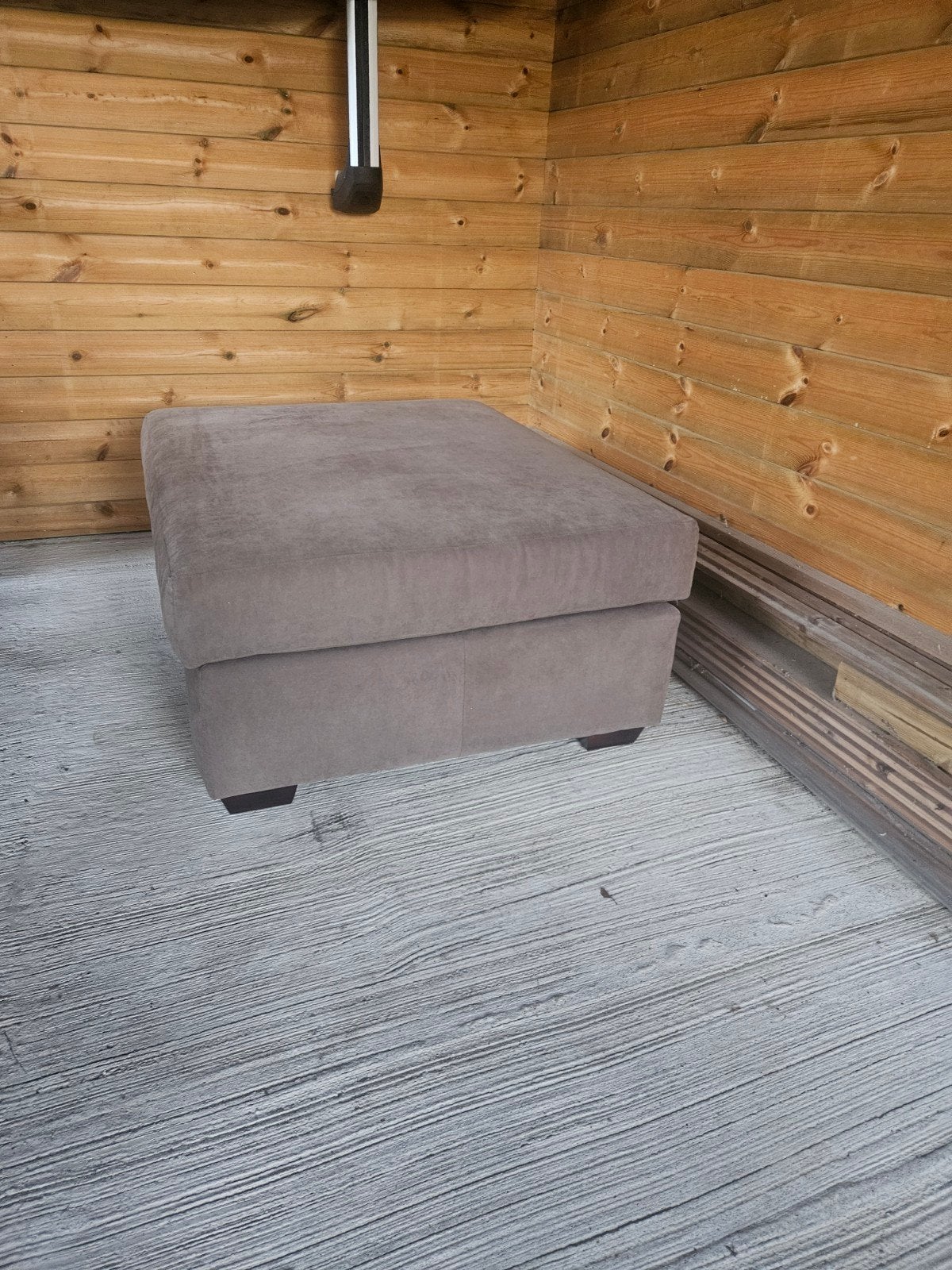 Voetbank Bruin/Taupe, Maison & Meubles, Ameublement | Revêtements de sol, Enlèvement, Brun