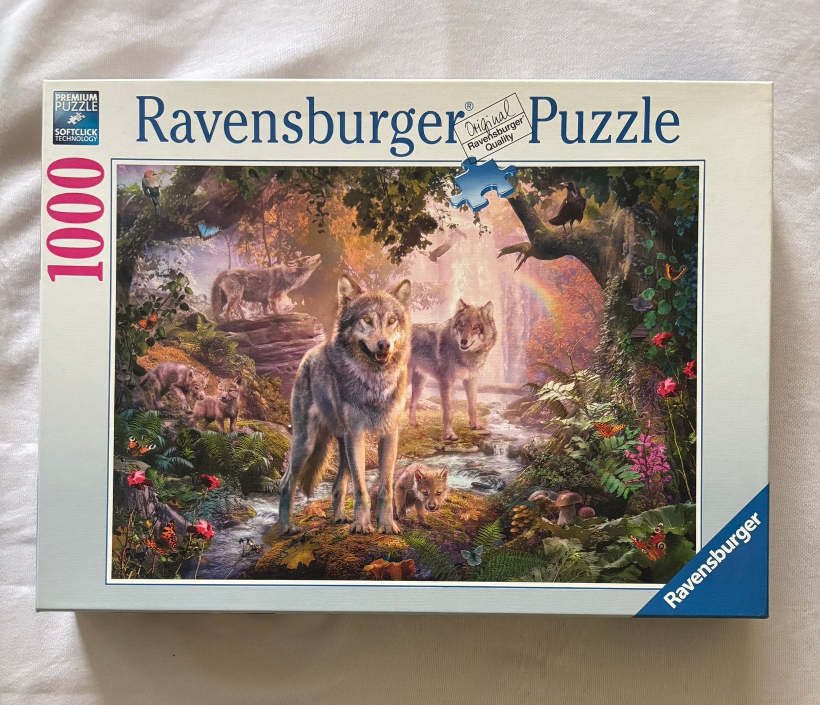 Puzzel 1000 stukken Wolven, Hobby en Vrije tijd, Ophalen, 500 t/m 1500 stukjes, Zo goed als nieuw, Legpuzzel