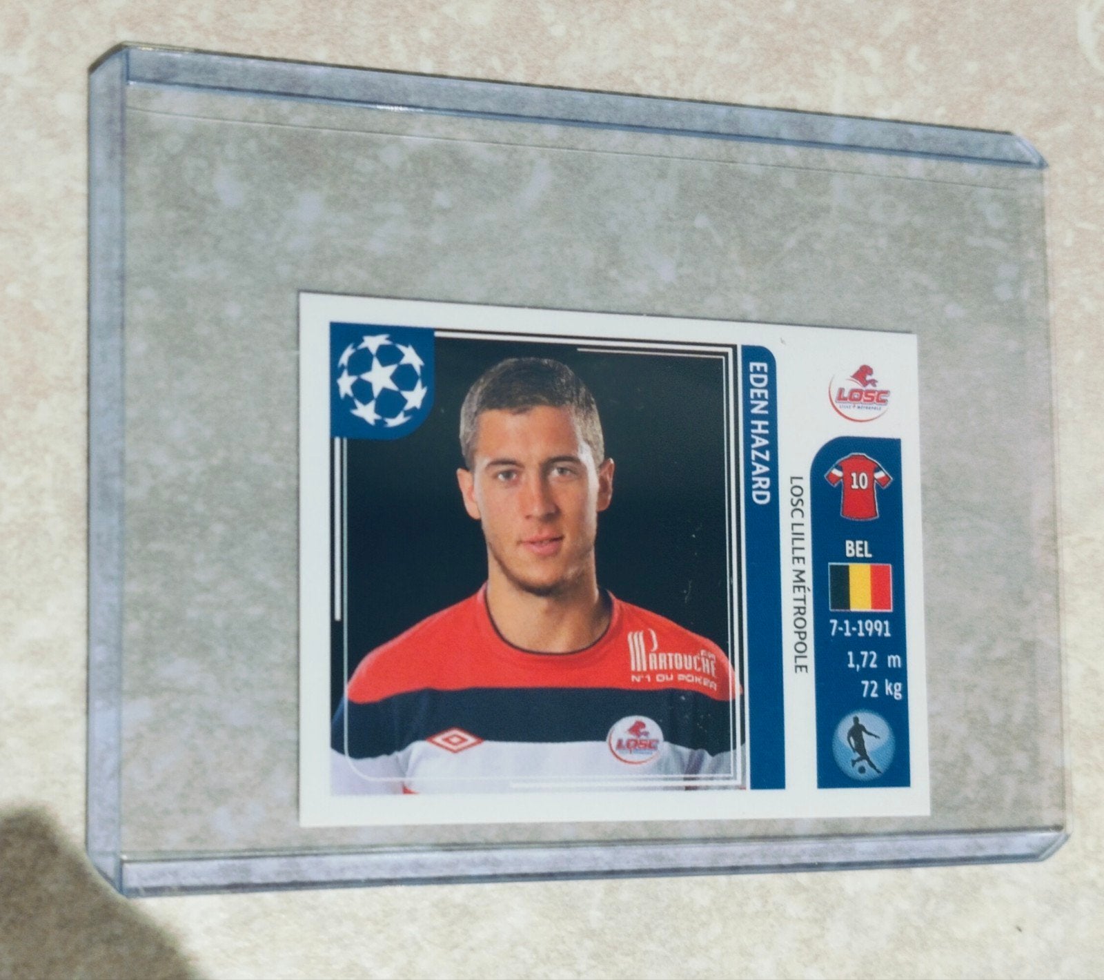 Panini sticker Champions League Eden Hazard Lille Rookie, Hobby en Vrije tijd, Stickers en Plaatjes, Ophalen of Verzenden, Sticker