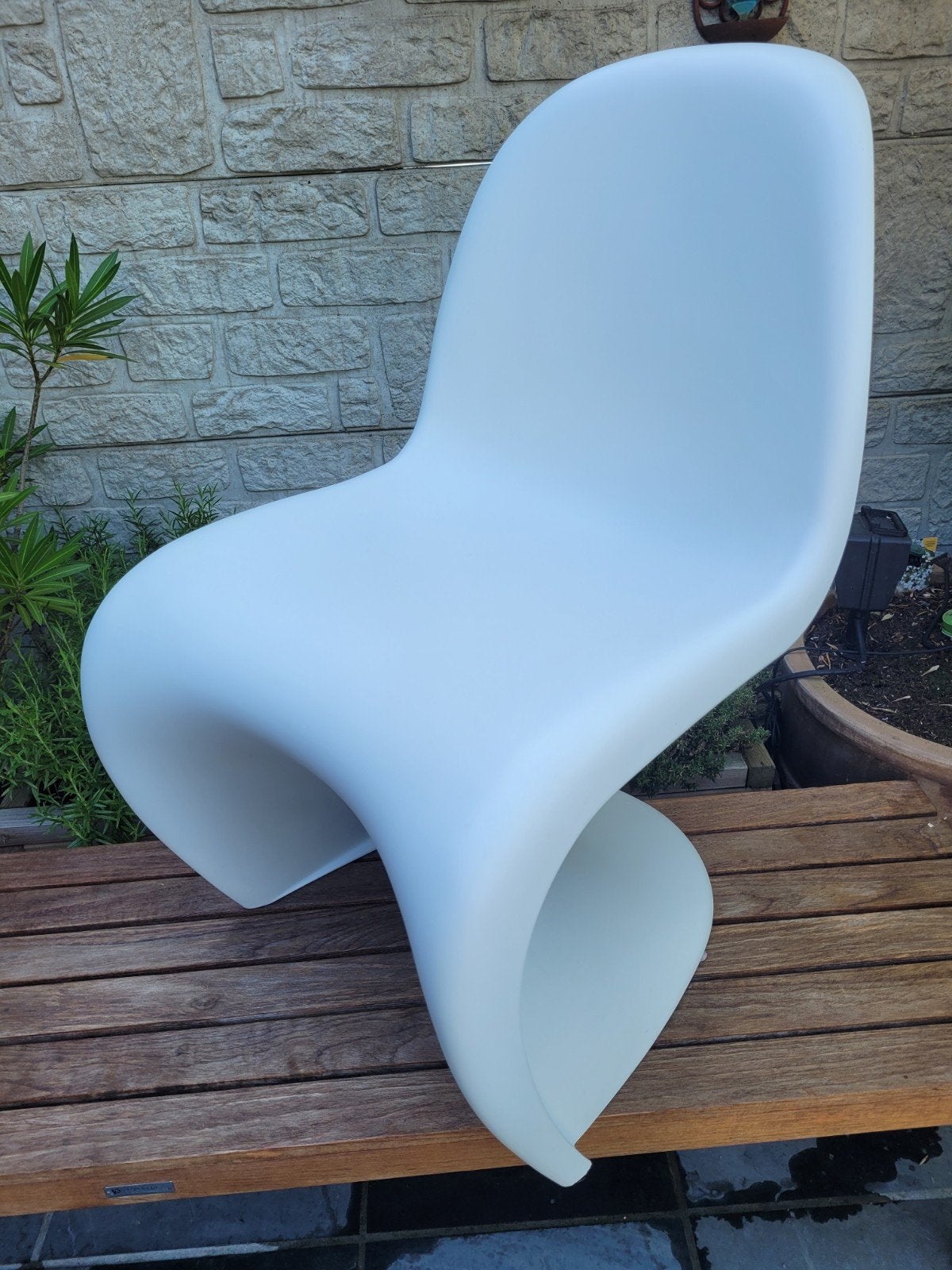 4 design stoelen van het merk VERNER PANTON, Ophalen, Kunststof, Wit, Design