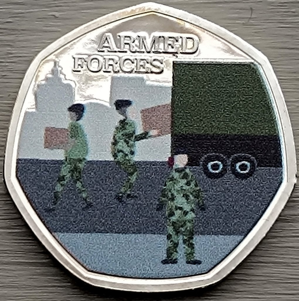 munt Samoa 1/2 dollar 2020  :Armed forces:, Ophalen of Verzenden, Zilver