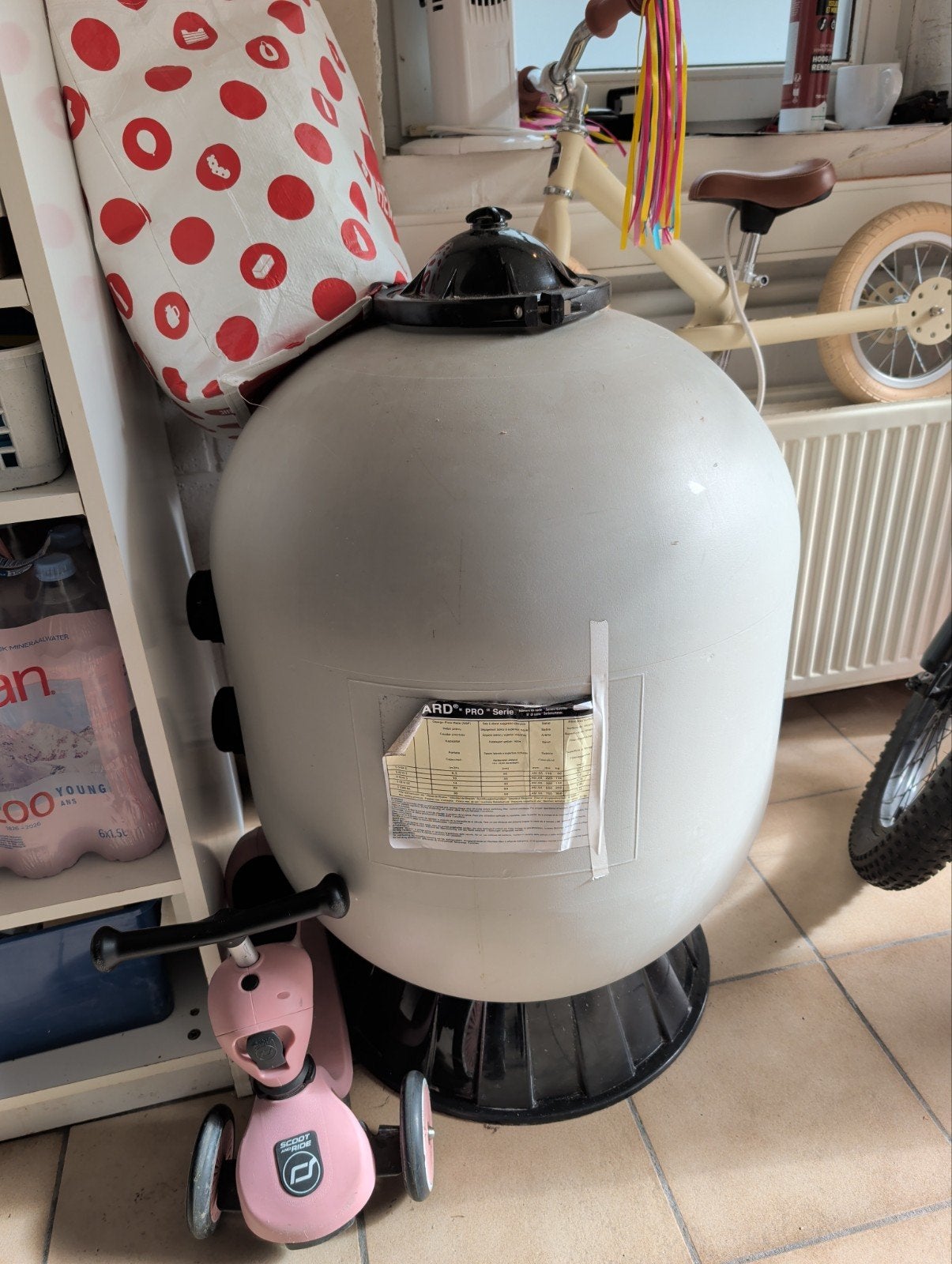filtervat zwembad 60cm dia gevuld met filterglas, Ophalen, Gebruikt
