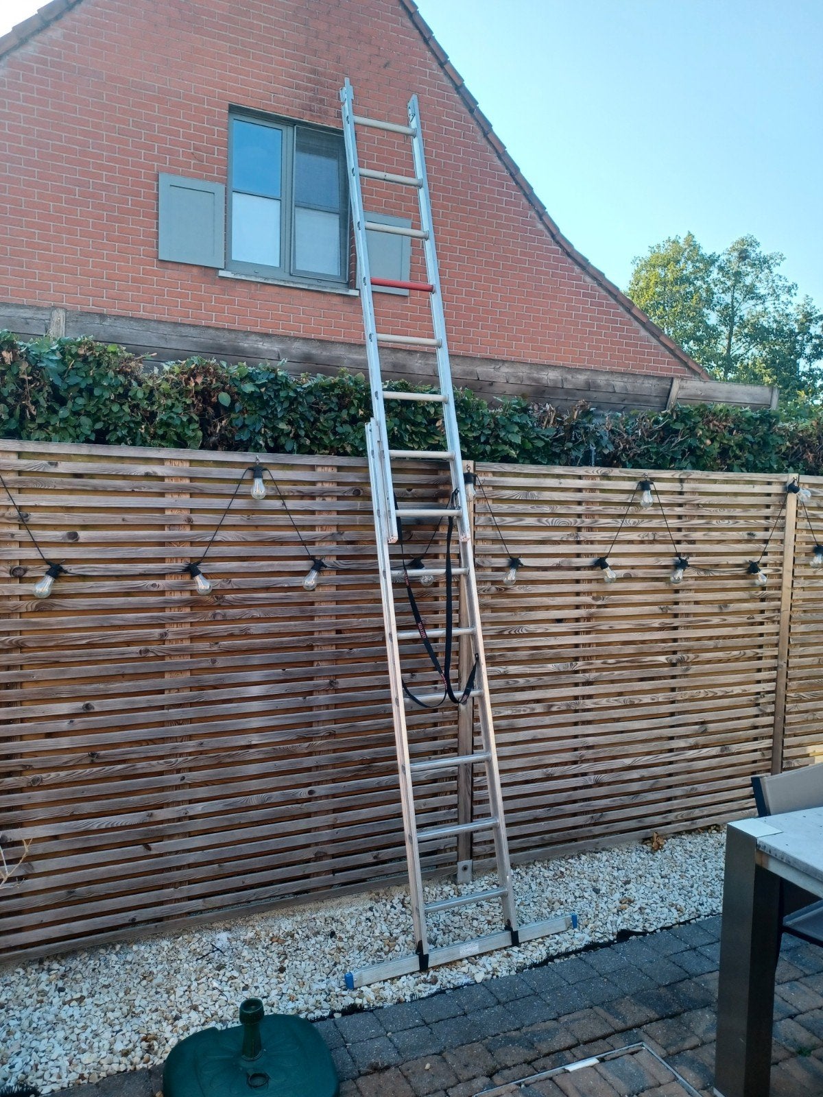 ladder alu 2x8tr Altrex uitschuifbaar 4m open staan pr98euro, Enlèvement, Échelle
