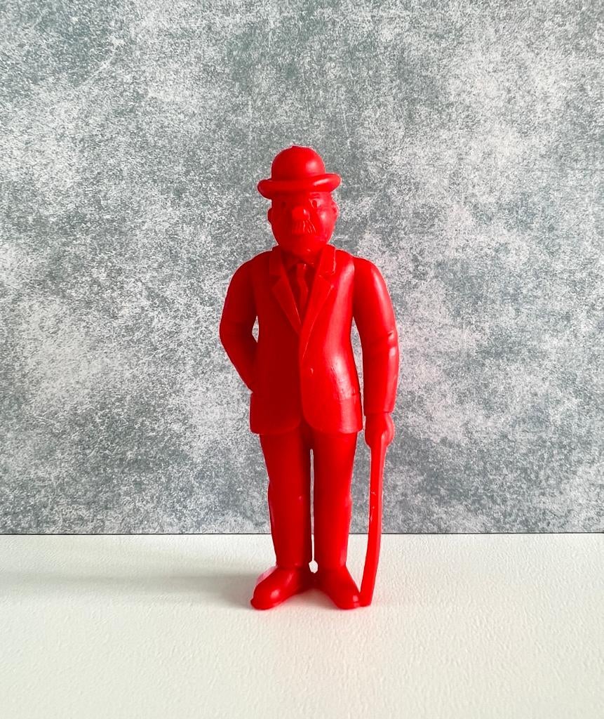Figurine Dupond rouge - Tintin Esso 1973, Collections, Statue ou Figurine, Tintin, Enlèvement ou Envoi, Aucun