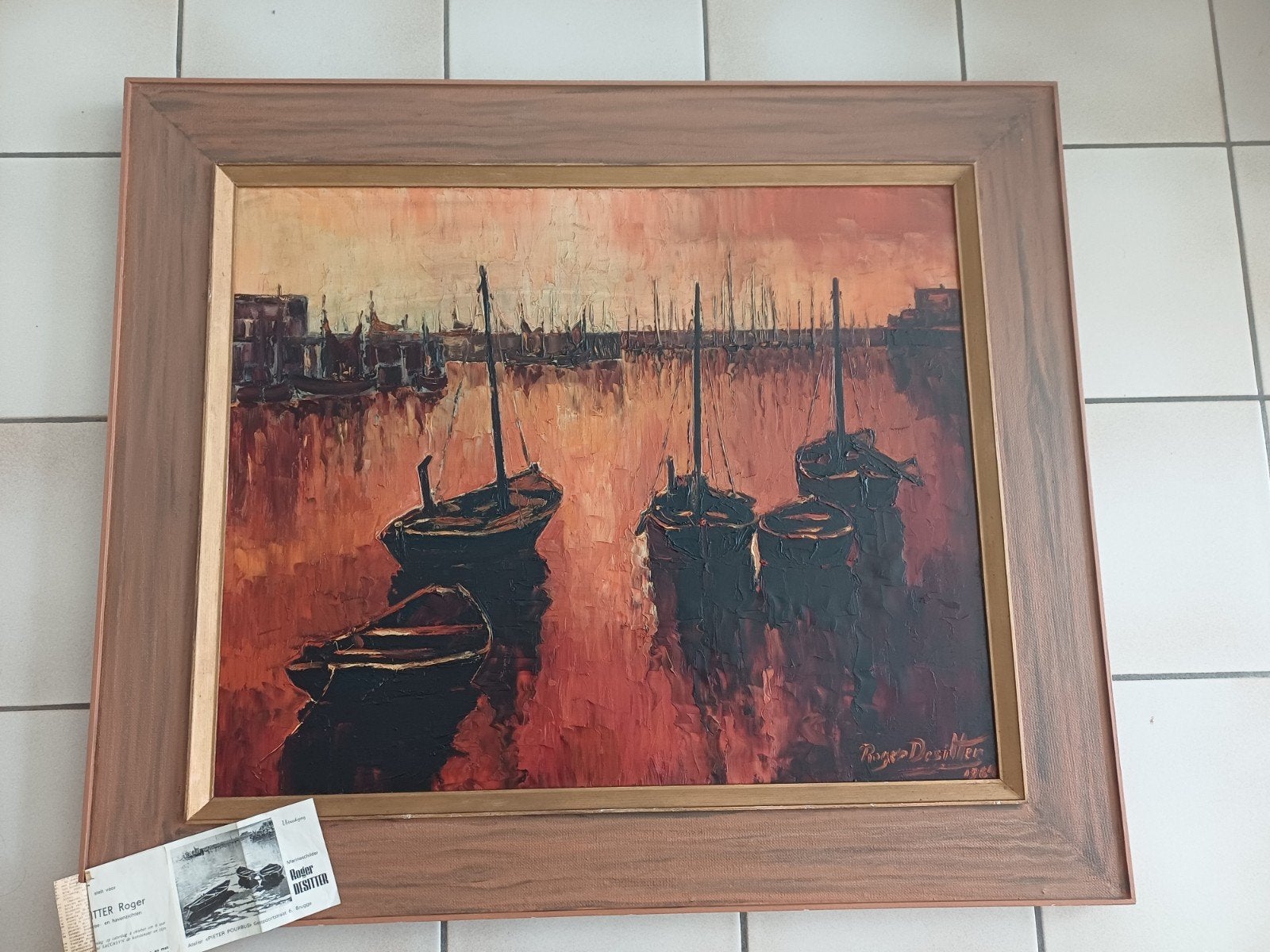 schilderij Roger De Sitter, Ophalen, Origineel werk, Doek