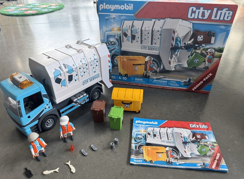 Playmobil Vuilniswagen, Kinderen en Baby's, Speelgoed | Playmobil, Ophalen of Verzenden, Zo goed als nieuw