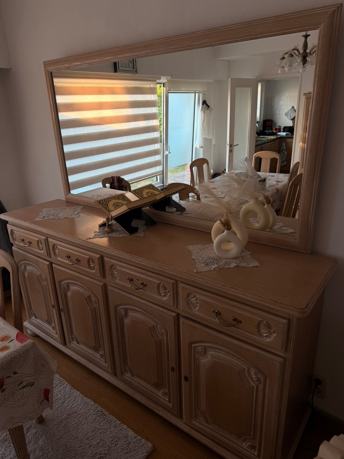 Dressoir met spiegel, Maison & Meubles, Mobilier complet, Enlèvement