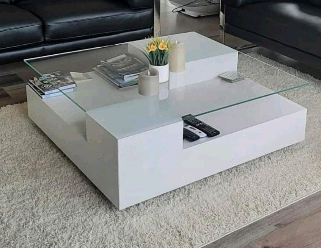 Salontafel modern, Huis en Inrichting, Tafels | Salontafels, Ophalen, Vierkant, Glas, Modern