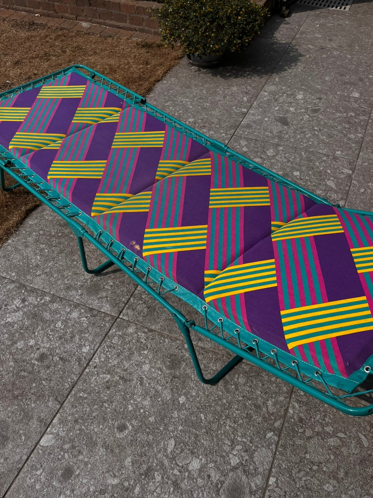 Vintage veldbedje Lafima, Tuin en Terras, Ophalen, Gebruikt