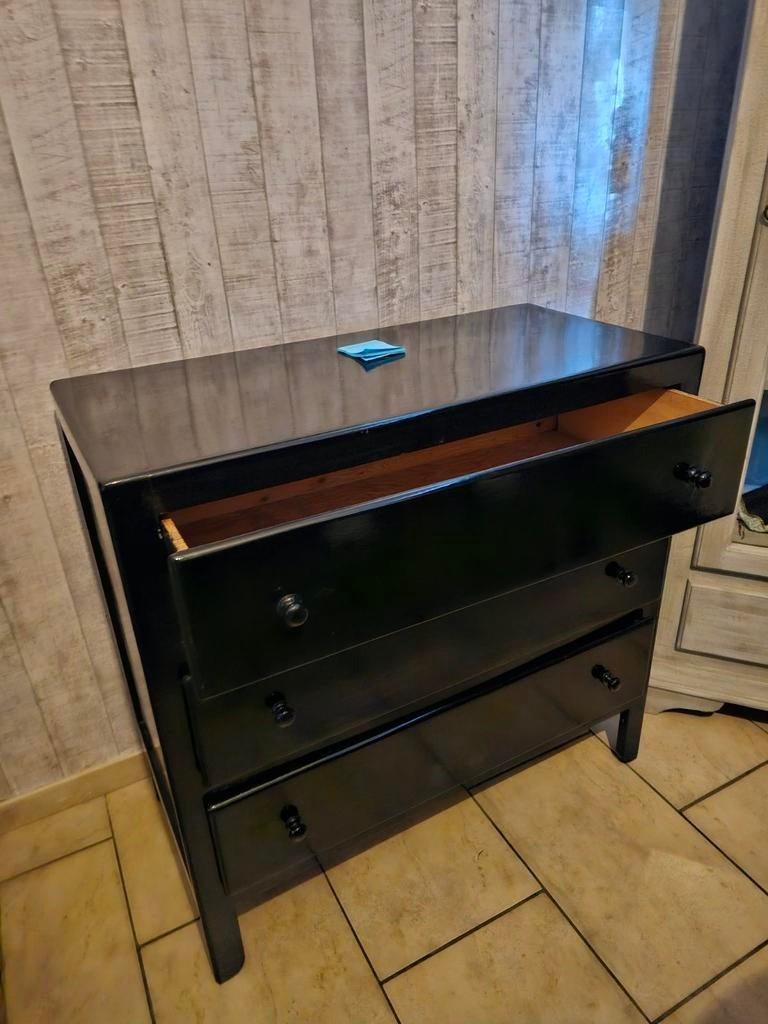 Meubles Noir à 3 Tiroir ( Commode), Enlèvement, Comme neuf