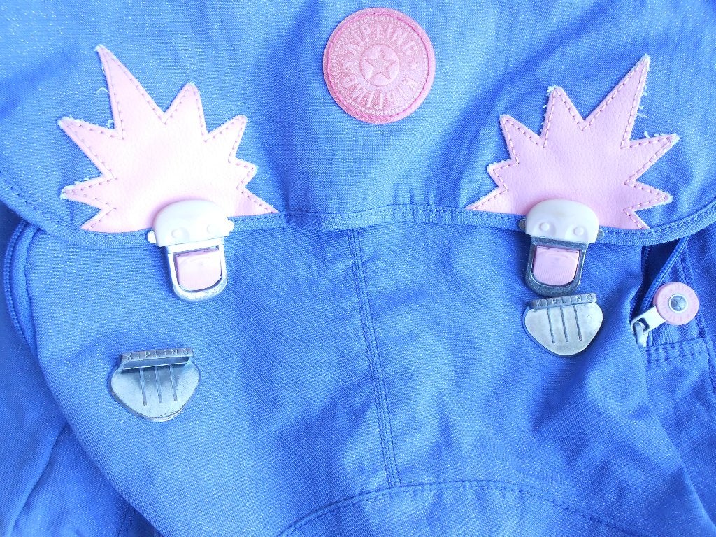cartable primaire Kipling rose et bleu avec paillettes 25eur, Ophalen, Gebruikt, Blauw, Aktetas of Boekentas