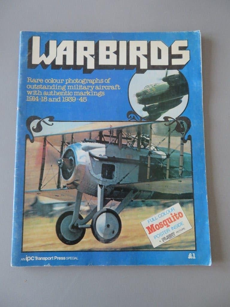 1970,s boek Warbirds oorlogsvliegtuigen WO1 en WO2, Ophalen of Verzenden, Luchtmacht, Boek of Tijdschrift