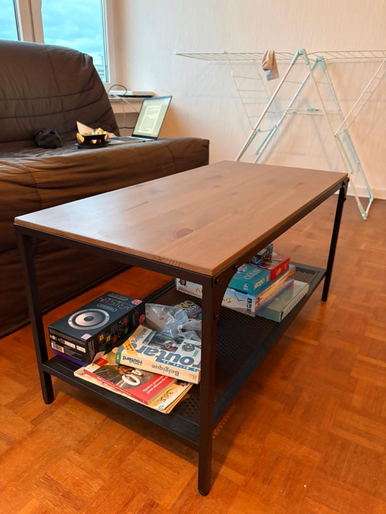 Table basse en bois, 50 à 100 cm, Comme neuf, Enlèvement, Rectangulaire