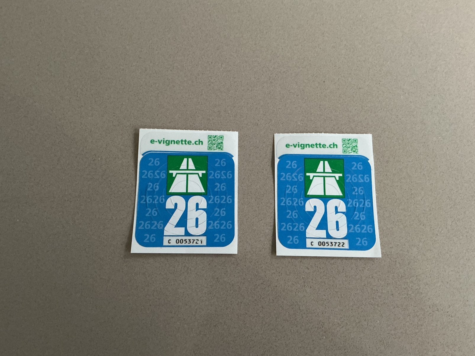 Wegenvignet Zwitserland, Tickets en Kaartjes, Autovignetten, Eén persoon