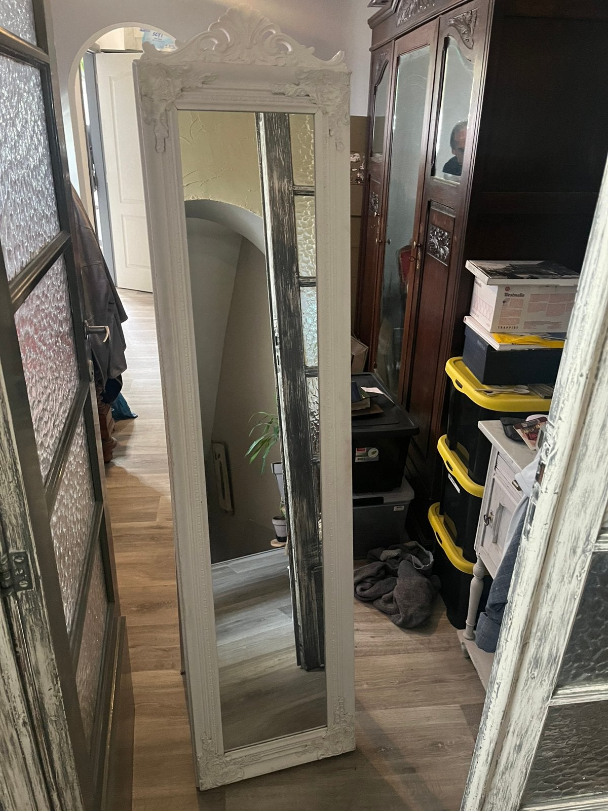 Prachtige staande spiegel, Huis en Inrichting, Ophalen, Gebruikt, Minder dan 50 cm, 150 tot 200 cm
