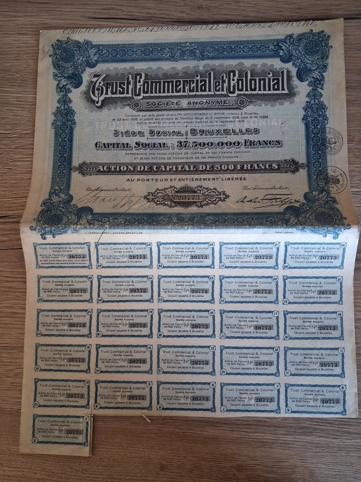 Trust commercial et colonial,, Timbres & Monnaies, Actions & Titres, Envoi