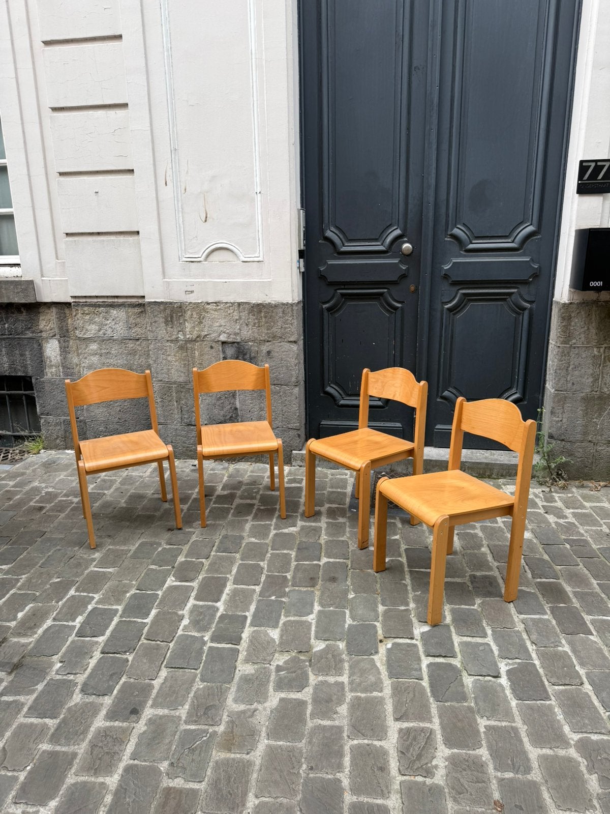 4 chaises design scandinave, Maison & Meubles, Chaises, Enlèvement, Comme neuf