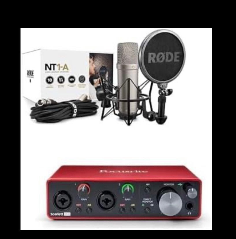 Focusrite Scarlett2i2+Rode NT1-A Studio Bundle,MintCondition, Ophalen of Verzenden, Nieuw