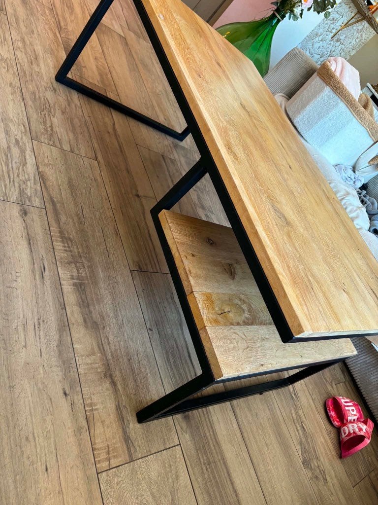 Table salon chêne massif, 100 à 150 cm, Enlèvement, Utilisé, 50 à 100 cm