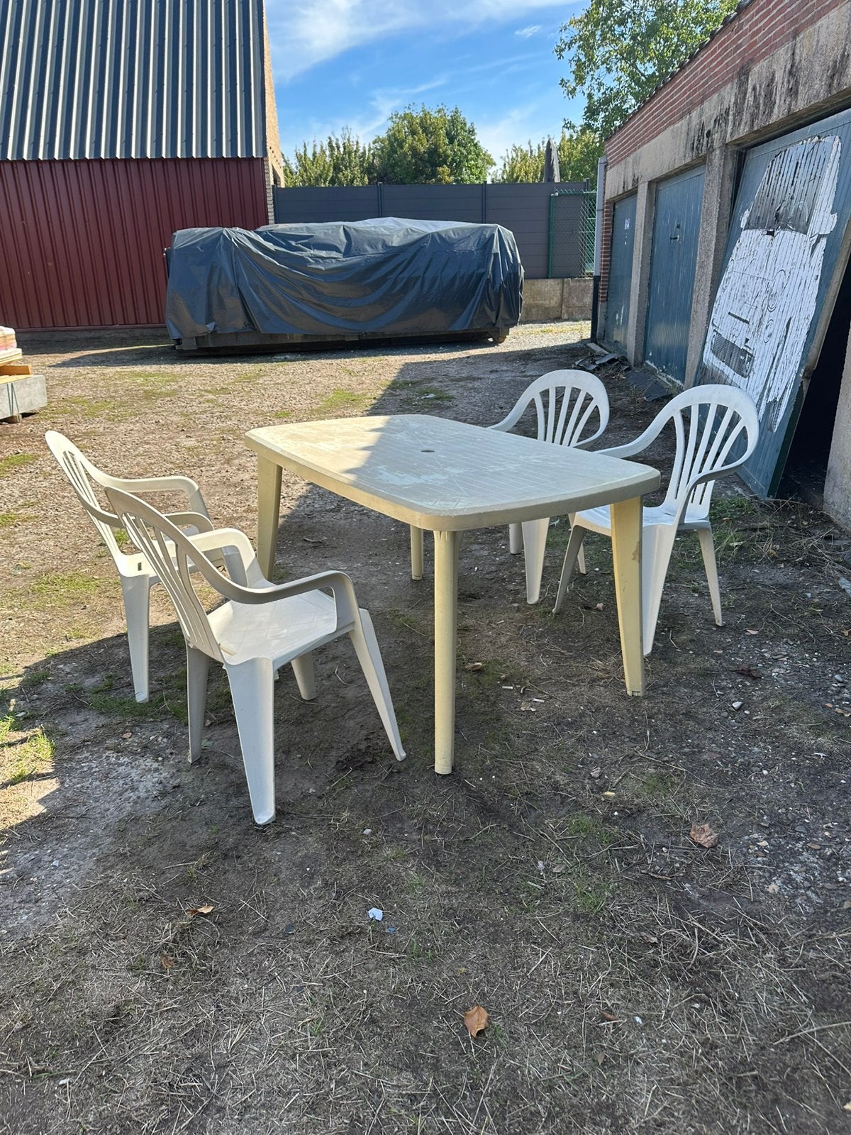 Tuinset., Jardin & Terrasse, Ensembles de jardin, Table à dinner, Salons de jardin, Comme neuf, Autres matériaux