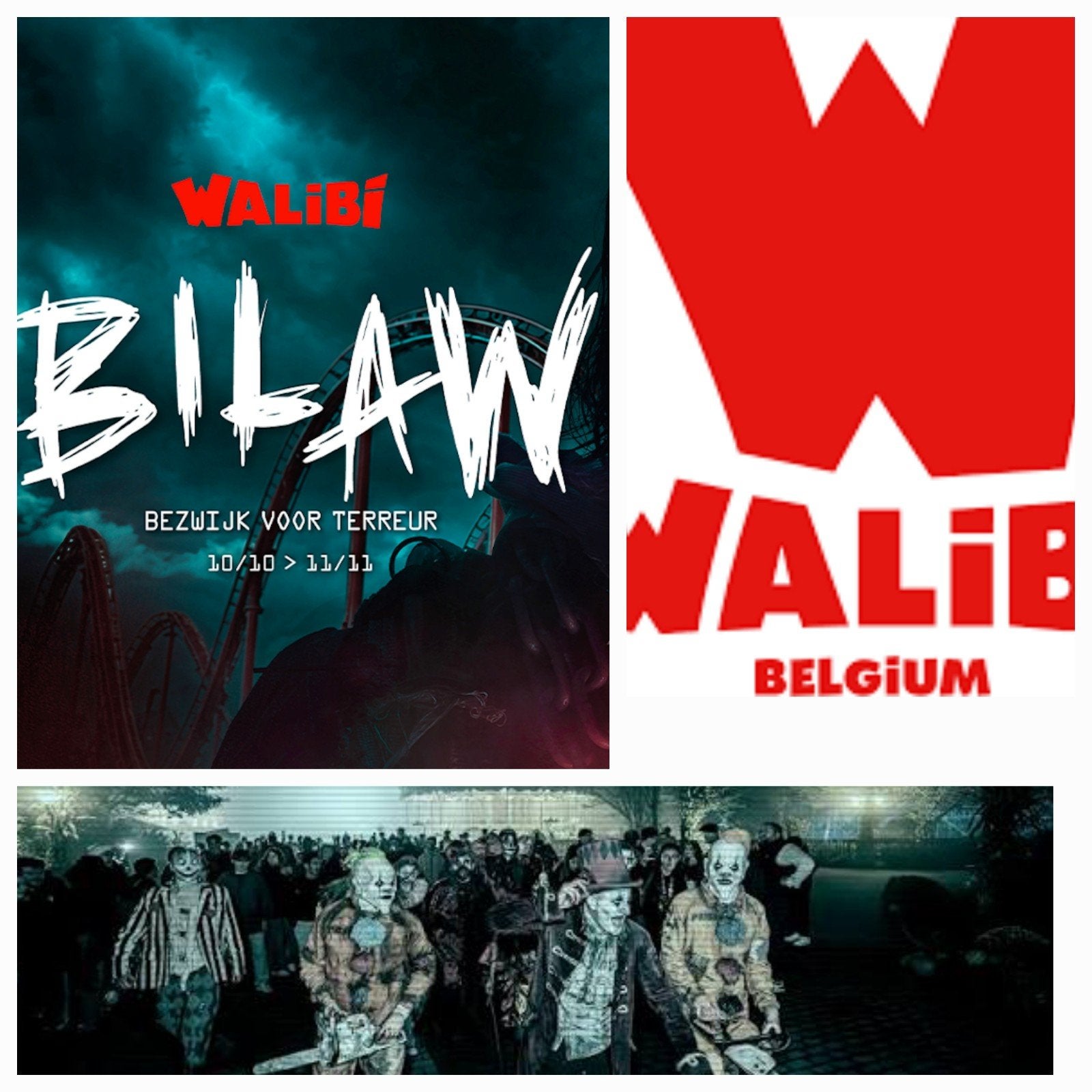Tickets Walibi Belgium, ook Halloween ibilaw, Drie personen of meer, Ticket of Toegangskaart
