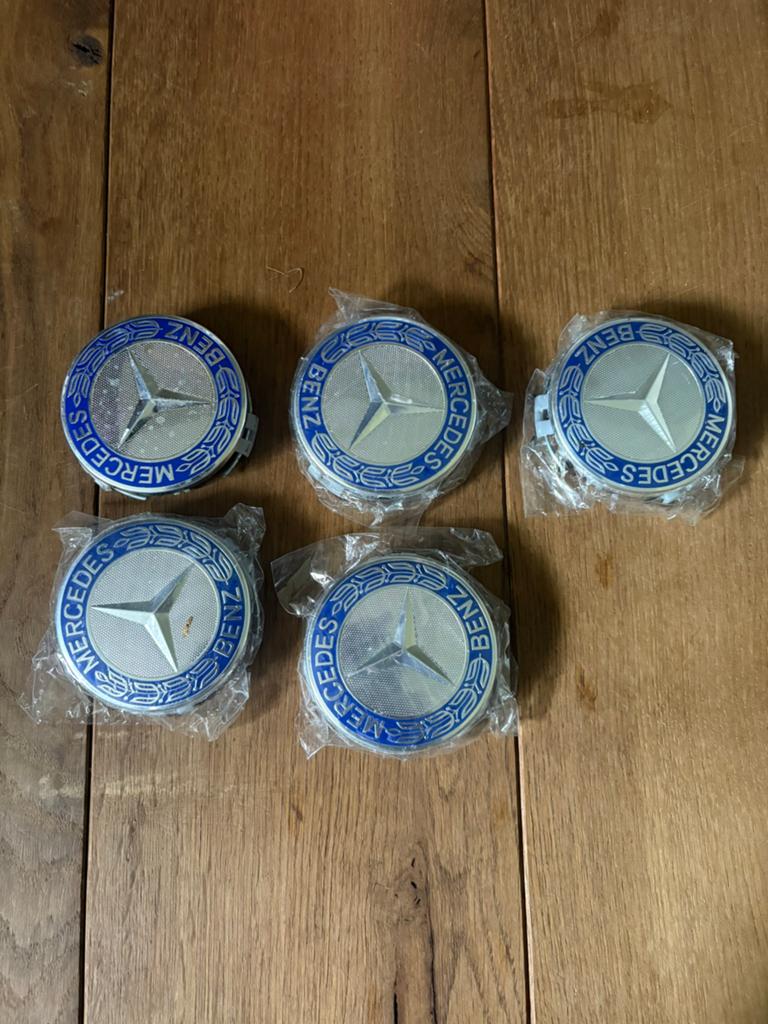 Mercedes naafkappen / velgkappen – set van 5, Auto diversen, Wieldoppen, Zo goed als nieuw, Ophalen of Verzenden