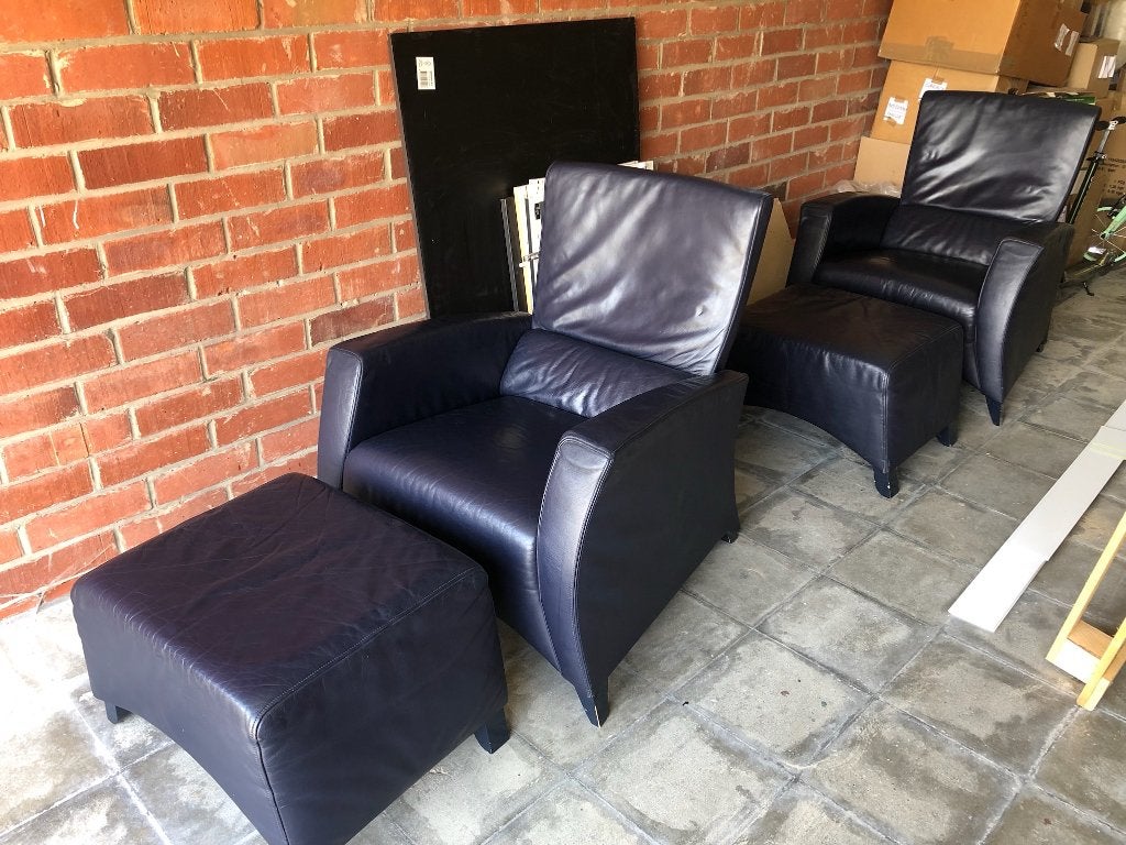 Durlet 1-zit x 2. Zonder poefs, Enlèvement, Utilisé, Cuir, 75 à 100 cm