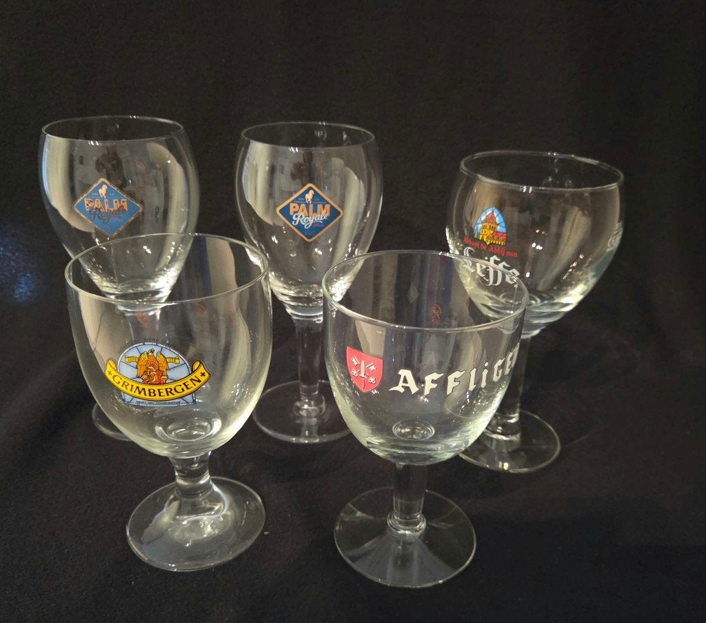 5 Bierglazen, Verzamelen, Ophalen of Verzenden, Zo goed als nieuw, Bierglas