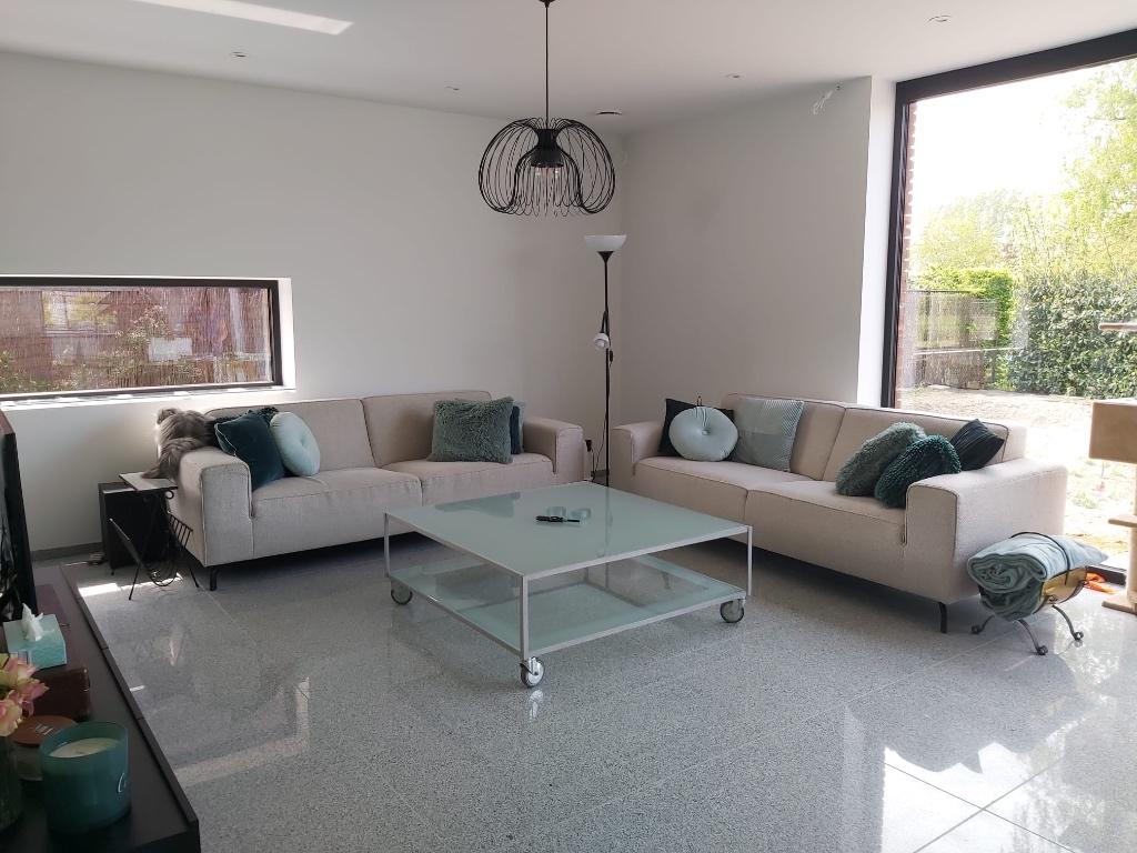 GRATIS - 2 grote zetels, Maison & Meubles, Canapés | Sofas & Chaises Longues, Utilisé, Tissus, Enlèvement