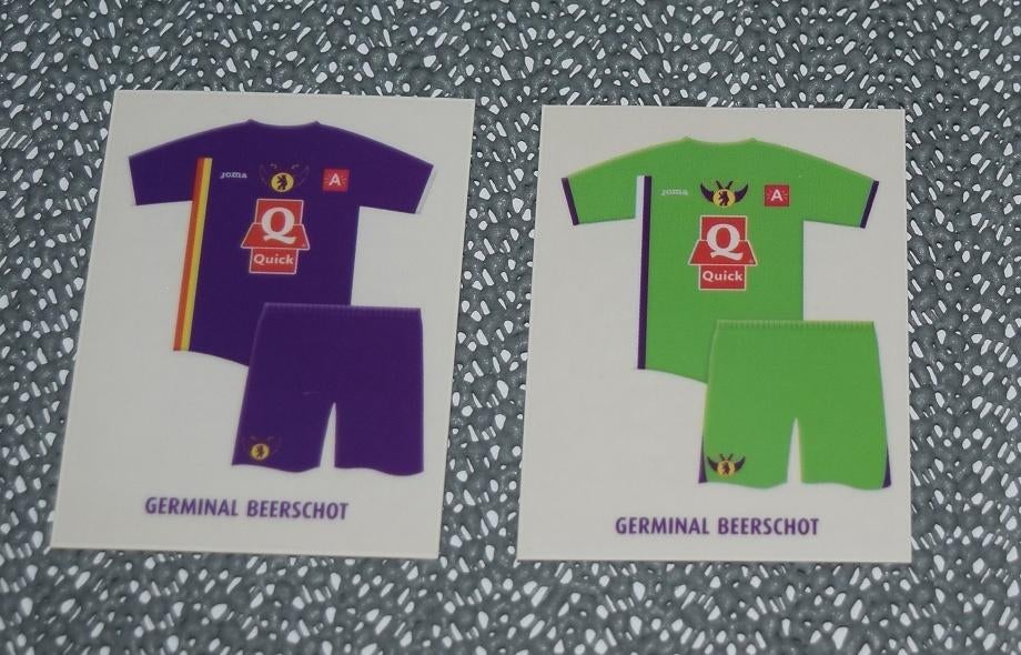 Panini / Football 2010 Germinal Beerschot / 2 truitjes, Ophalen of Verzenden, Nieuw, Poster, Plaatje of Sticker